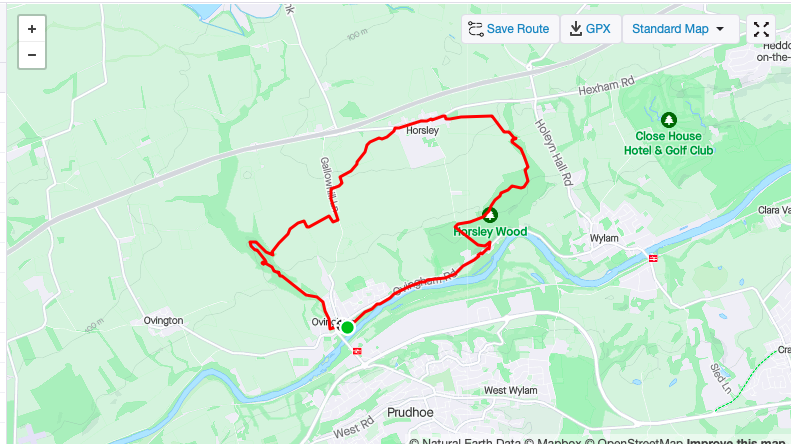 Prudhoe Map Local Walks – Newcastle University Fellwalking Society